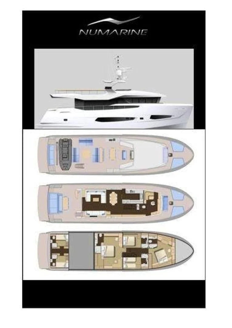 diagram aboard NUMARINE 22XP/07 Yacht for Sale