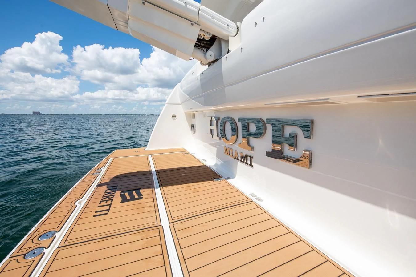 a boat on the water aboard HOPE Yacht for Sale