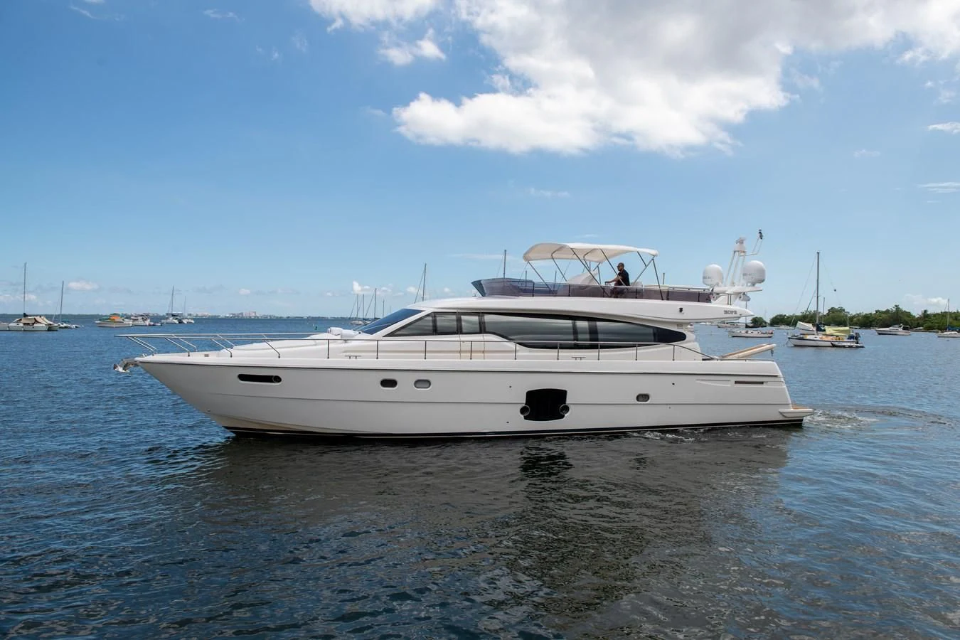 a white yacht in the water aboard HOPE Yacht for Sale