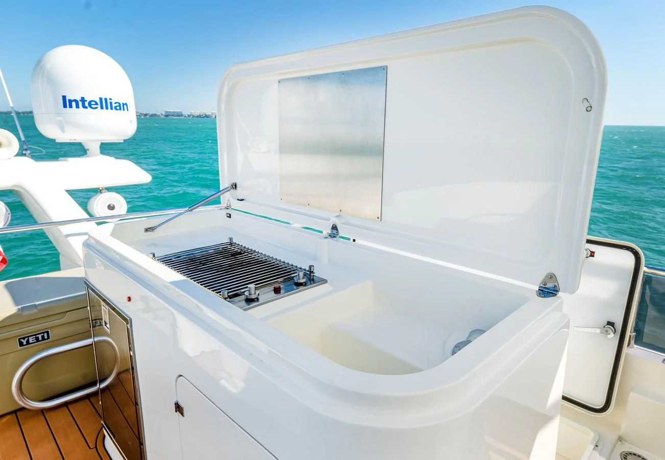 a white computer on a boat aboard HOPE Yacht for Sale