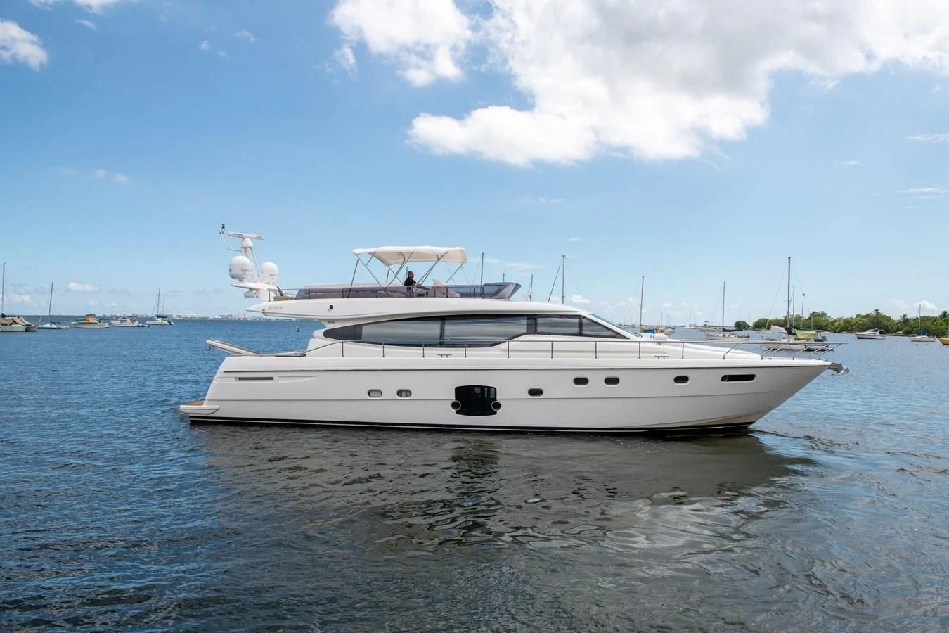 a white yacht in the water aboard HOPE Yacht for Sale