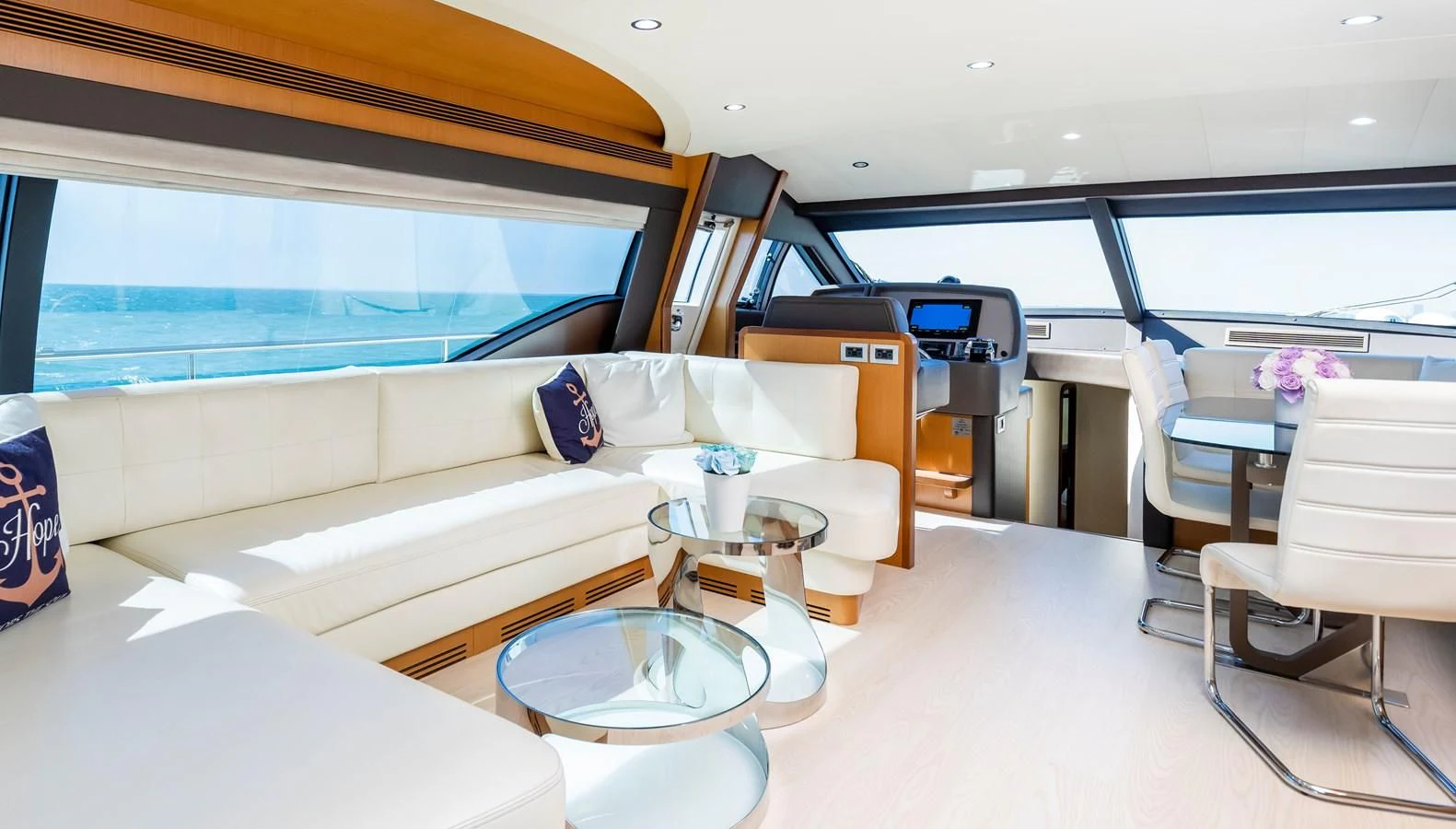 inside of a boat aboard HOPE Yacht for Sale