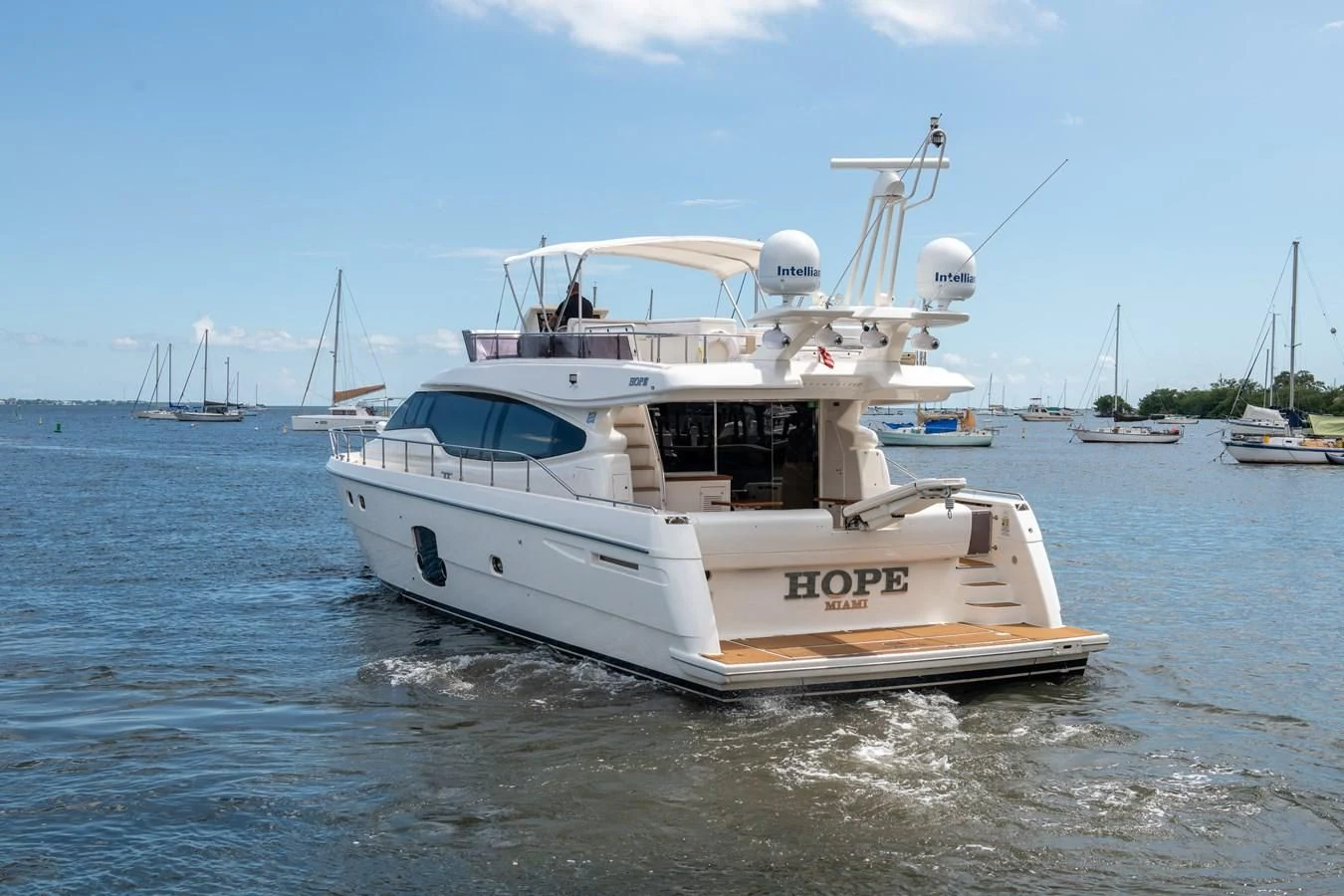 a boat in the water aboard HOPE Yacht for Sale