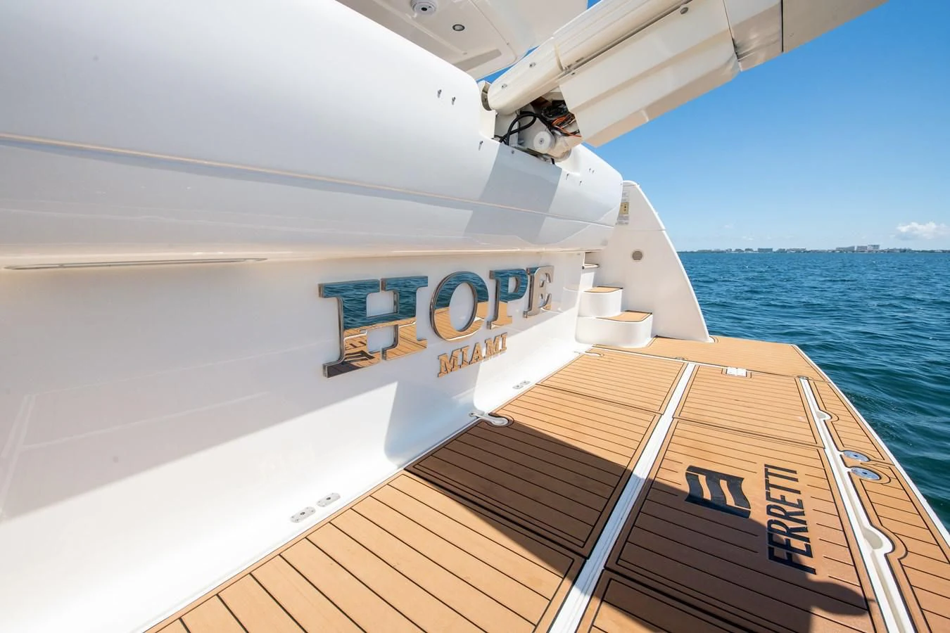 a close-up of a boat aboard HOPE Yacht for Sale