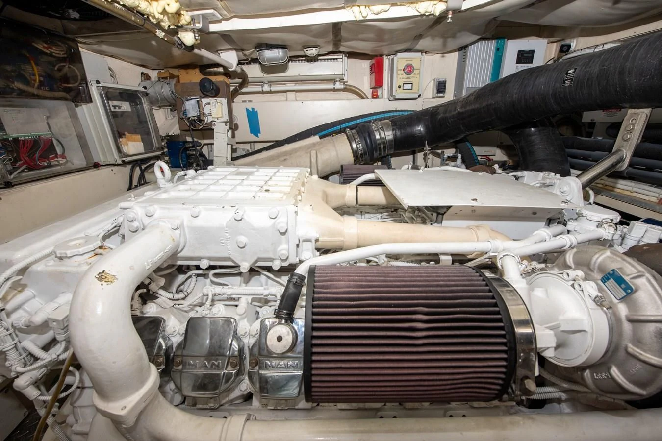 a close-up of a machine aboard HOPE Yacht for Sale