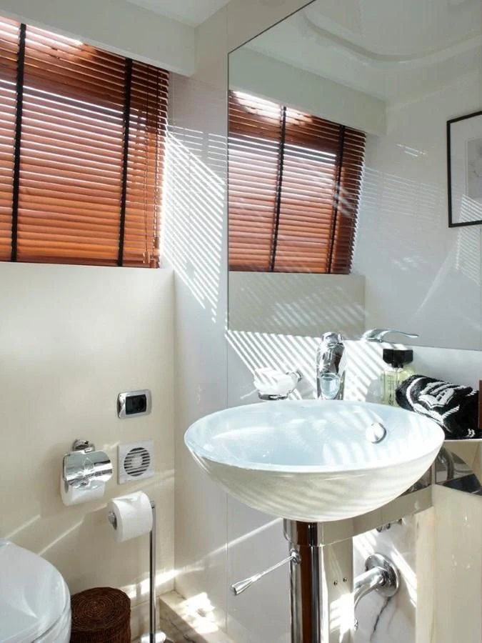 a sink in a bathroom aboard BARBASILDA Yacht for Sale