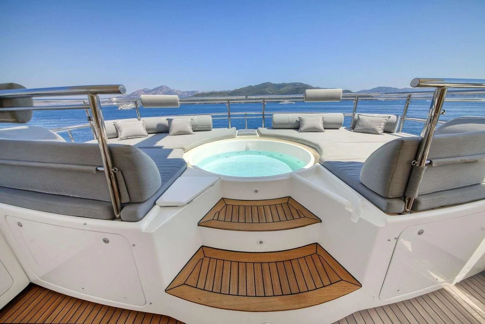 a pool on a deck aboard ARIELA Yacht for Sale