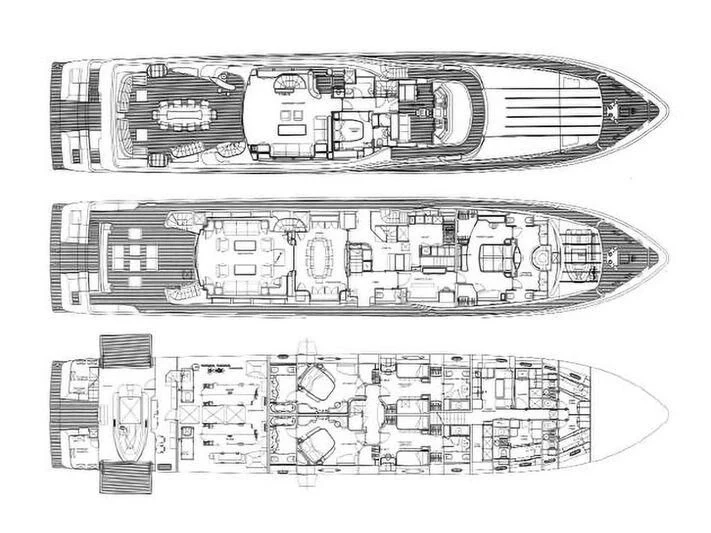 diagram, engineering drawing aboard ARIELA Yacht for Sale