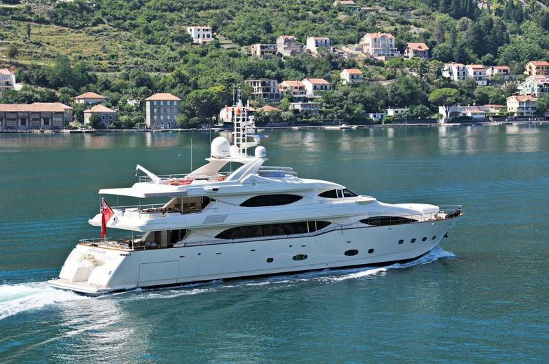 a white yacht on the water aboard ARIELA Yacht for Sale