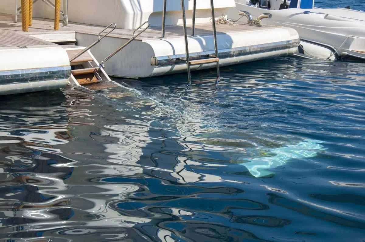 a boat in the water aboard ARIELA Yacht for Sale