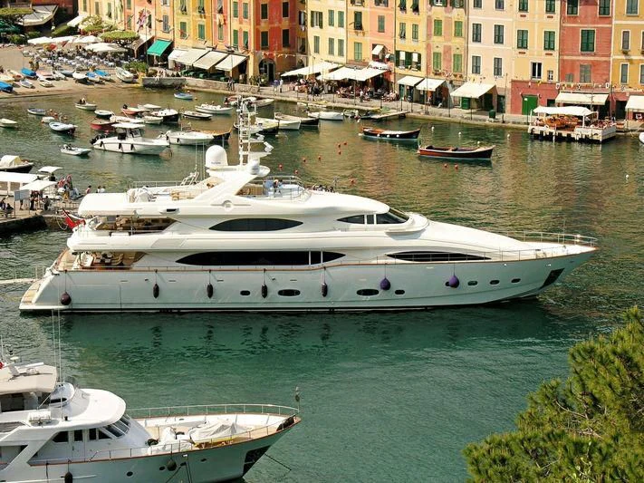 a boat in the water aboard ARIELA Yacht for Sale