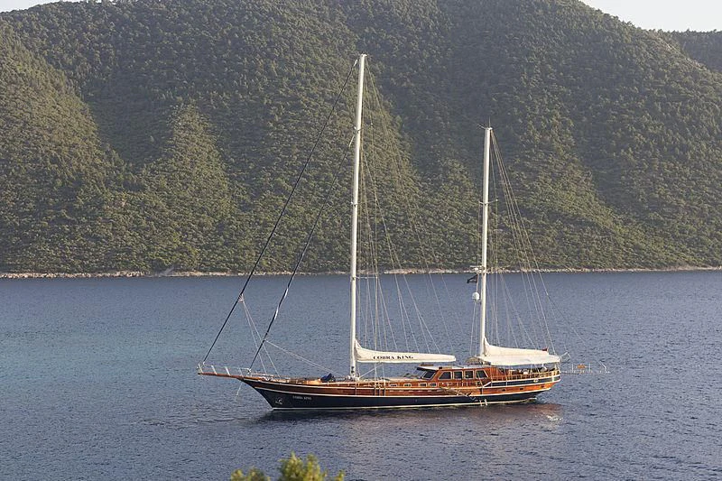a sailboat on the water aboard COBRA KING Yacht for Sale