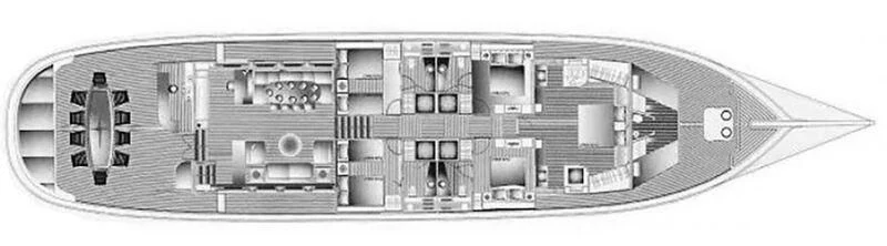 a drawing of a building aboard COBRA KING Yacht for Sale