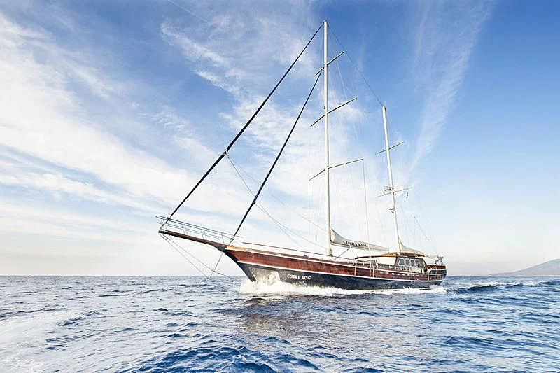 a boat in the water aboard COBRA KING Yacht for Sale