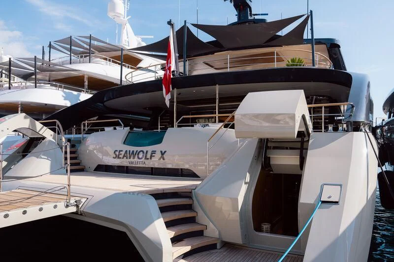 a boat on the water aboard SEAWOLF X Yacht for Sale
