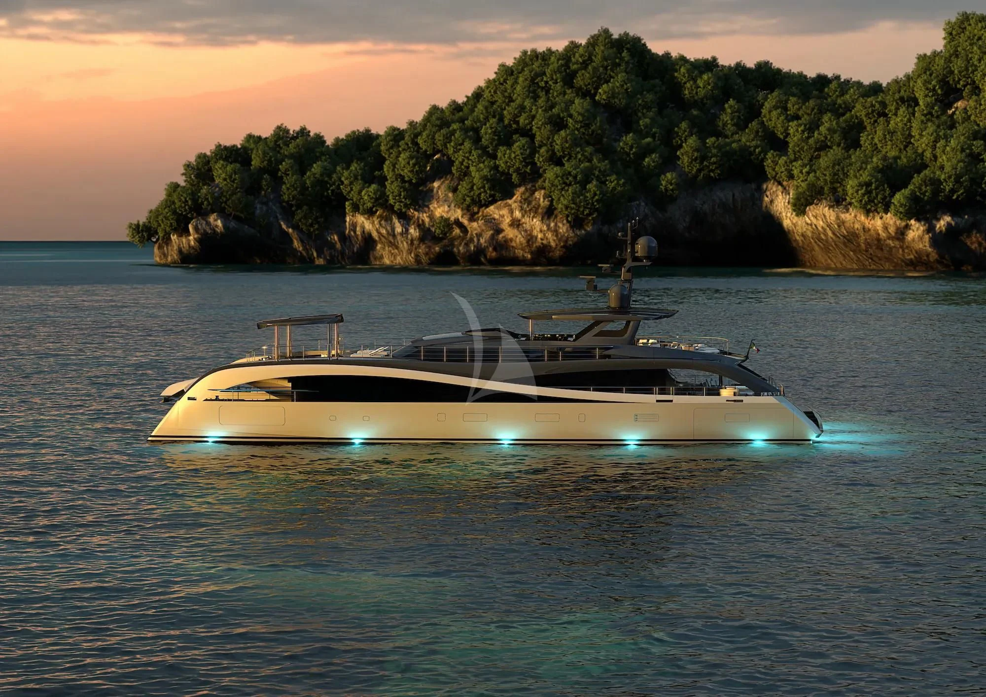 a boat on the water aboard SEAWOLF X Yacht for Sale