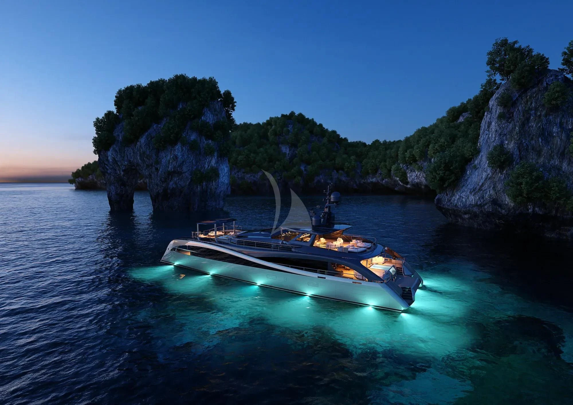 a boat on the water aboard SEAWOLF X Yacht for Sale