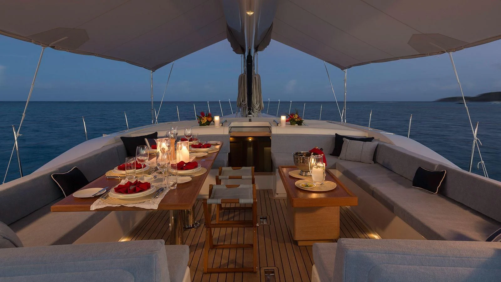 a large boat on the water aboard FARFALLA Yacht for Sale