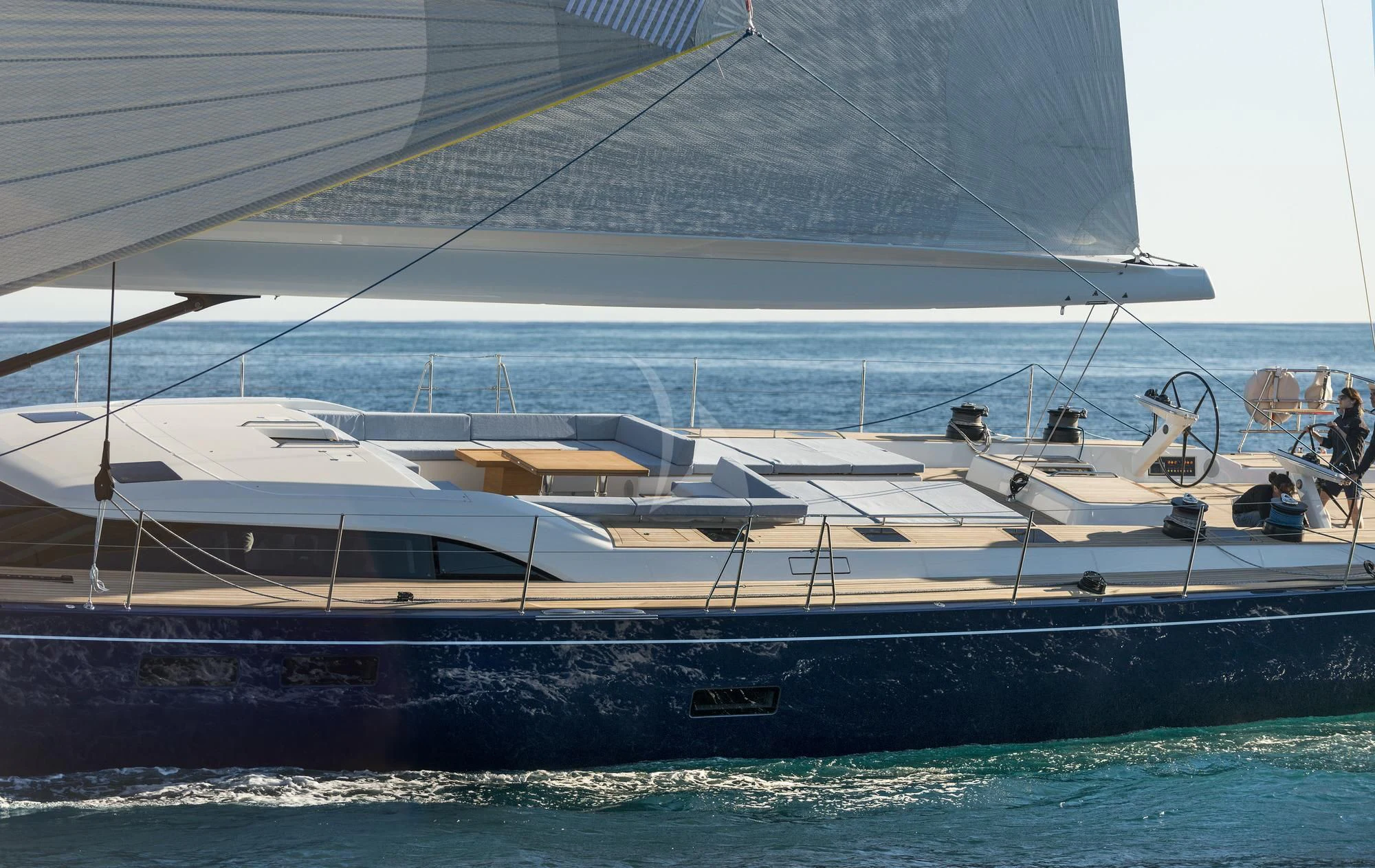 a large white boat in the water aboard FARFALLA Yacht for Sale