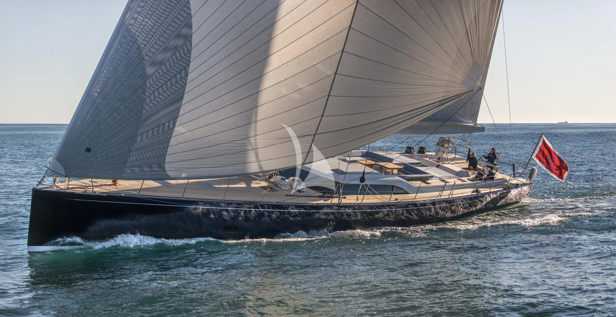 a sailboat on the water aboard FARFALLA Yacht for Sale