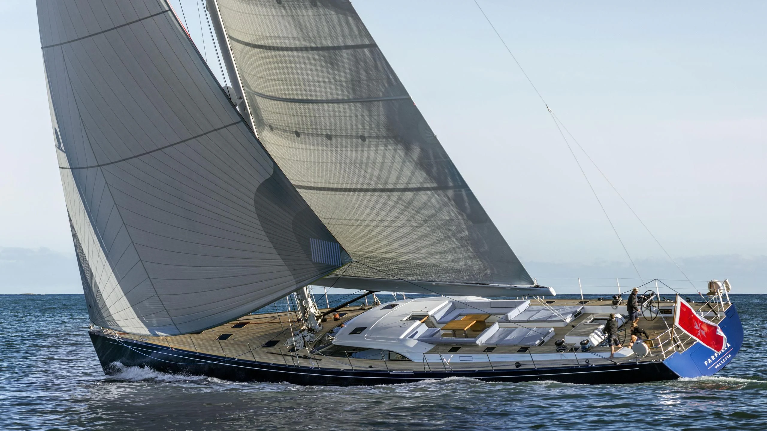 a sailboat on the water aboard FARFALLA Yacht for Sale