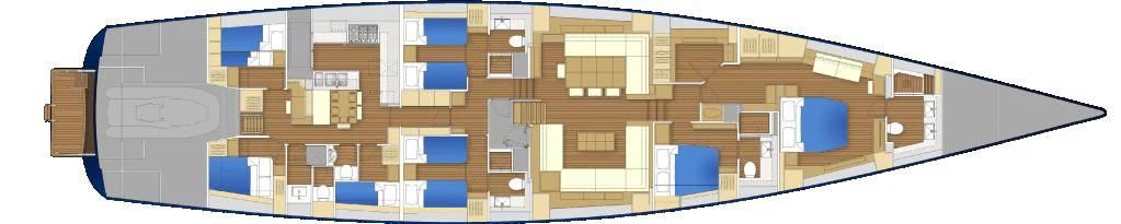 diagram aboard FARFALLA Yacht for Sale