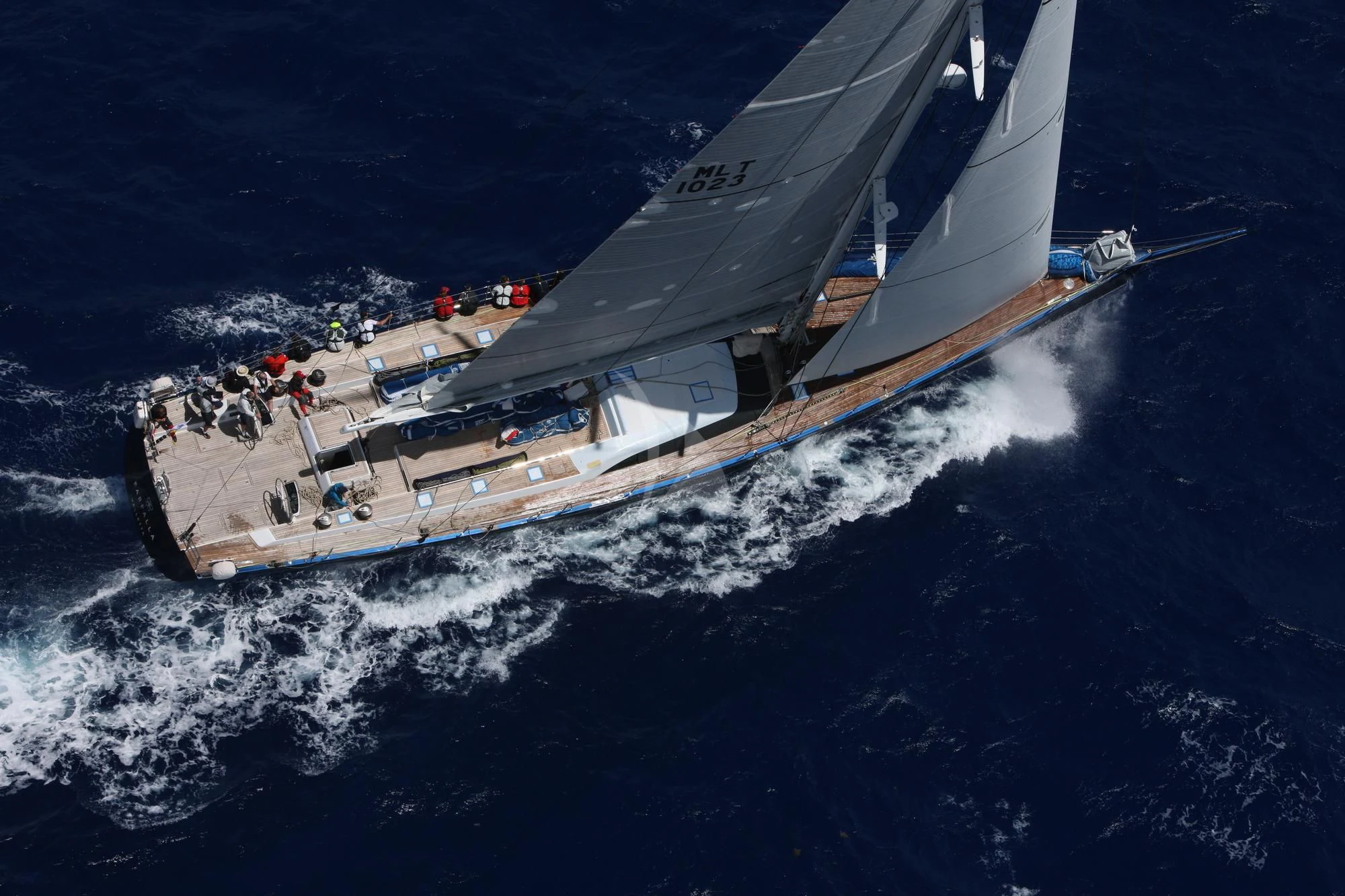 a ship in the water aboard FARFALLA Yacht for Sale