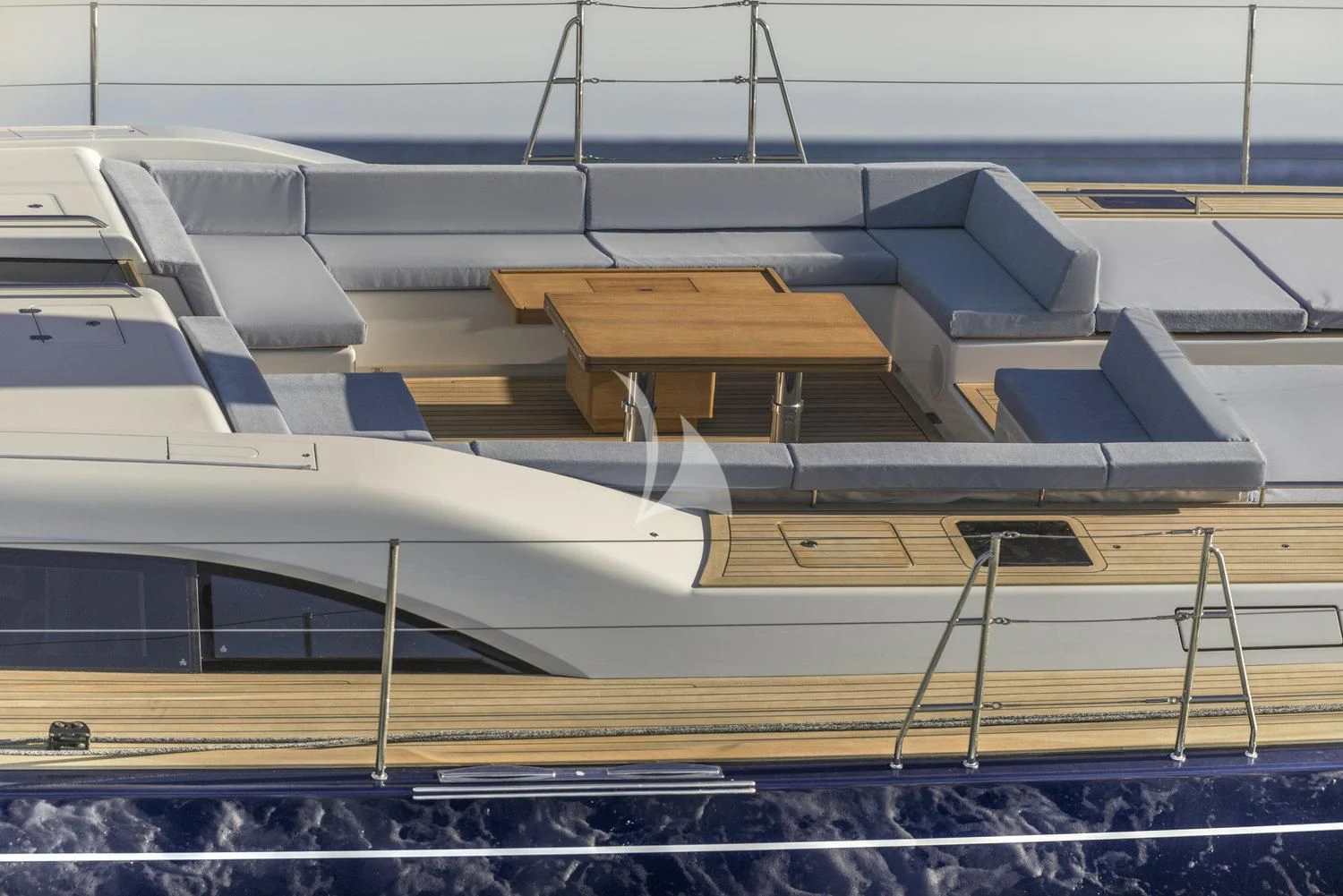 a large airplane with a few stairs aboard FARFALLA Yacht for Sale