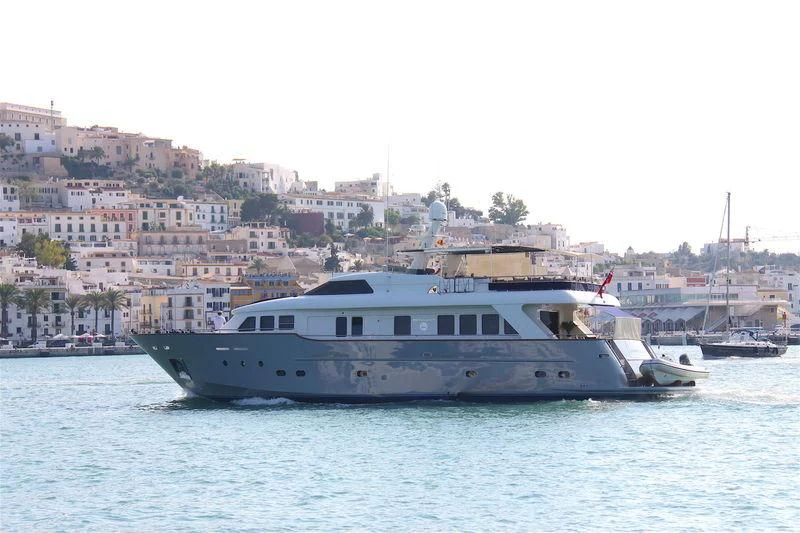 a boat in the water aboard AMANZI Yacht for Sale