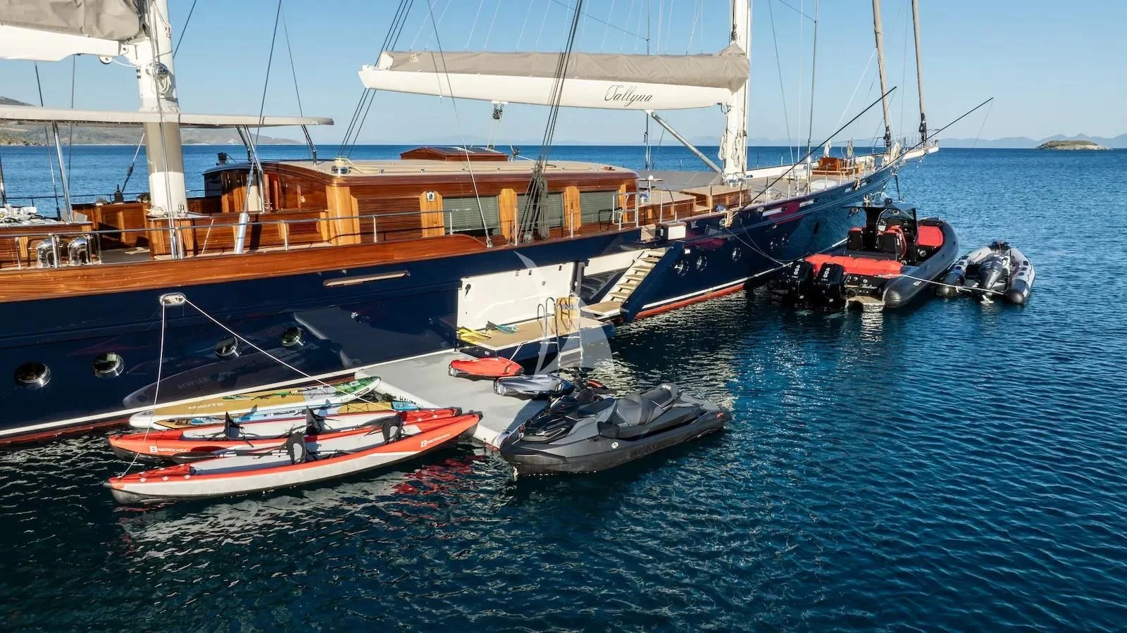 boats in the water aboard SALLYNA Yacht for Sale