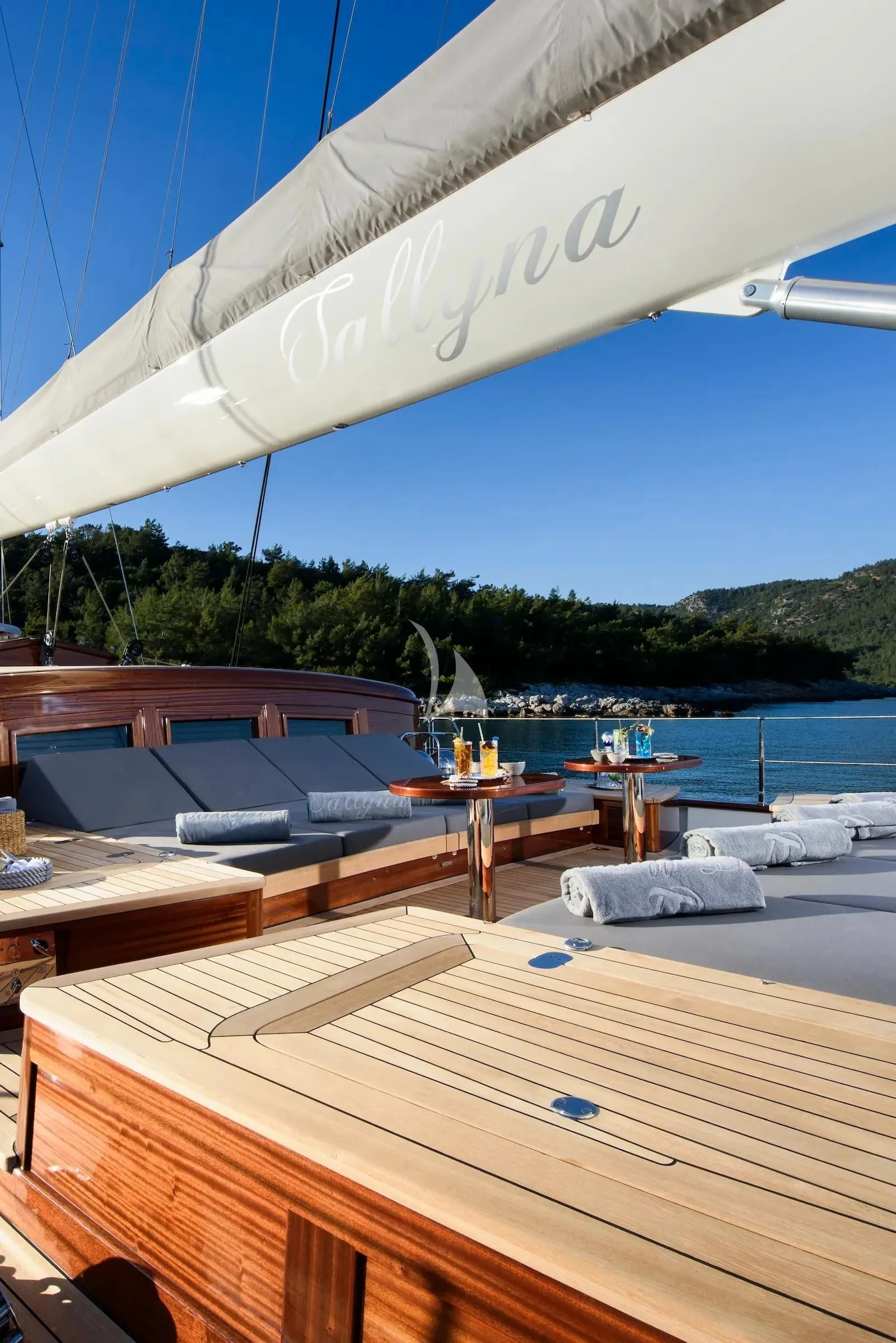 a boat on the water aboard SALLYNA Yacht for Sale