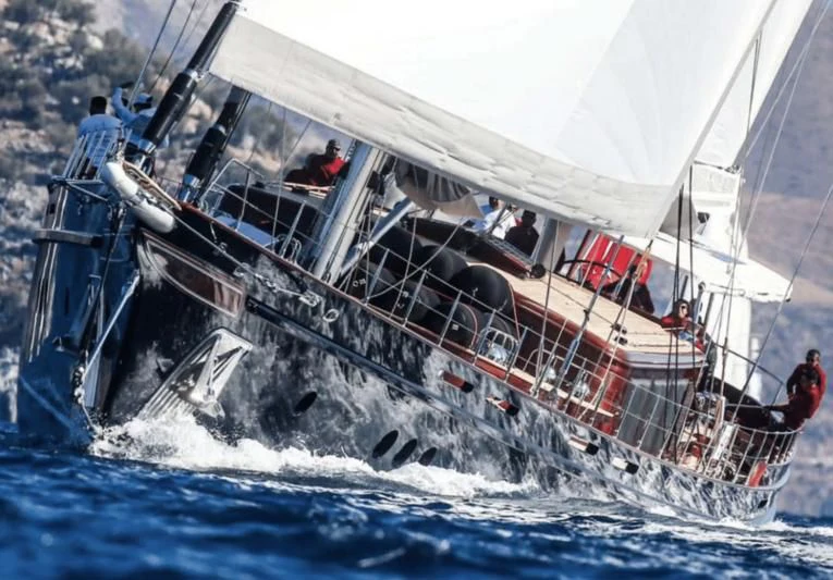 a boat with people on it aboard SALLYNA Yacht for Sale
