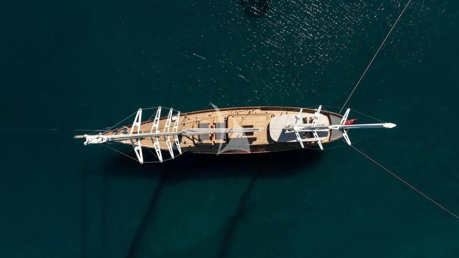 a satellite in the water aboard SALLYNA Yacht for Sale