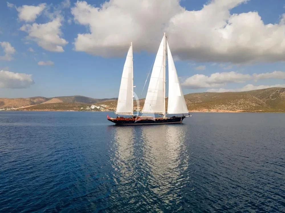 a sailboat on the water aboard SALLYNA Yacht for Sale