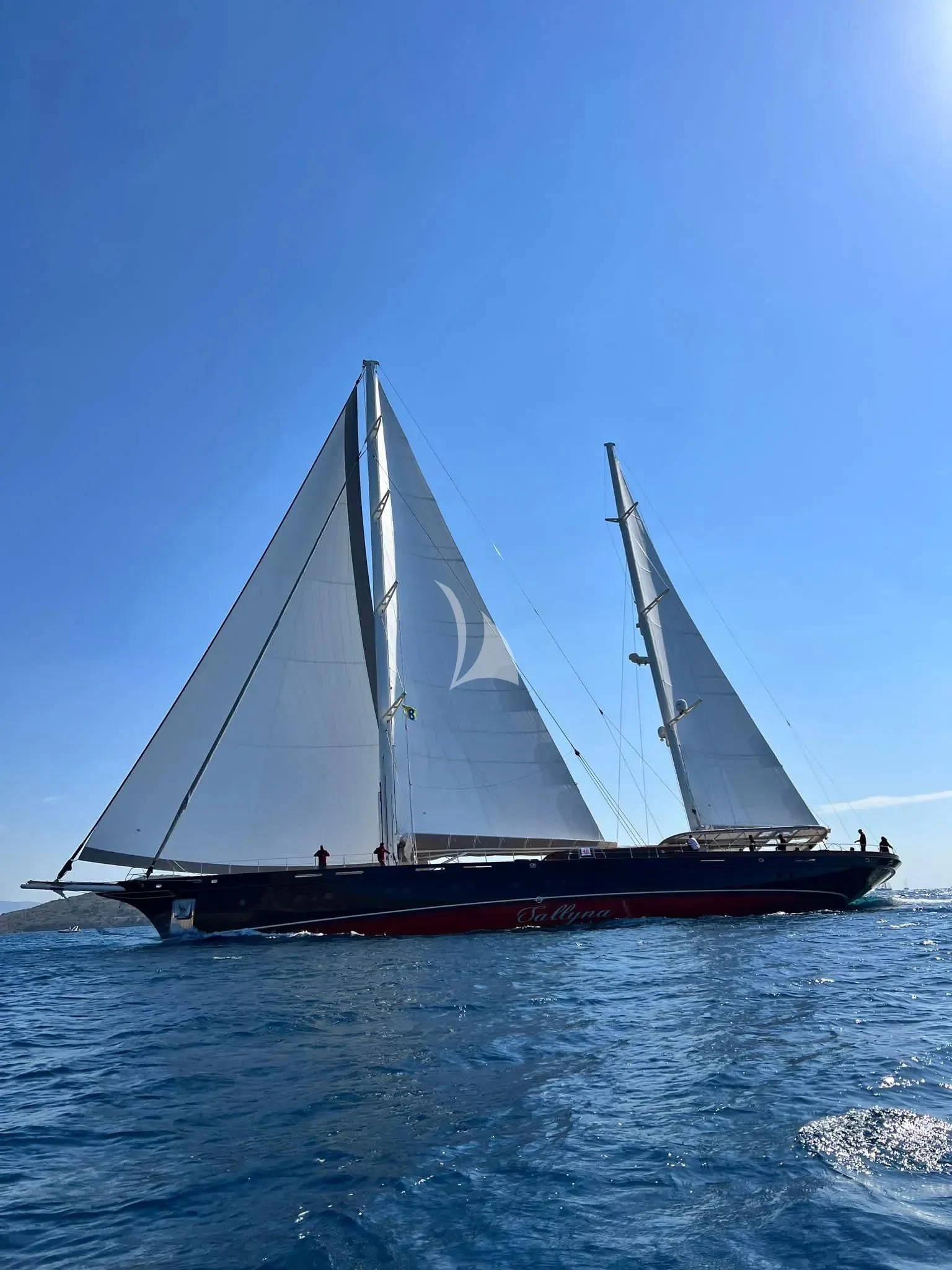 a sailboat on the water aboard SALLYNA Yacht for Sale