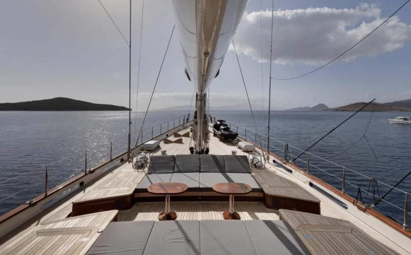 a deck on a boat aboard SALLYNA Yacht for Sale