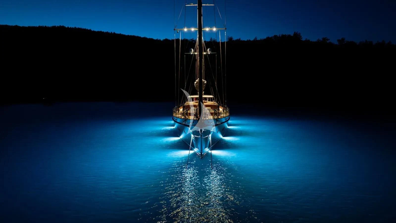 a large glass of water aboard SALLYNA Yacht for Sale