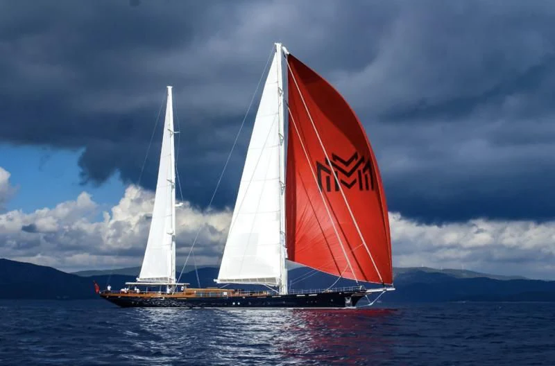a sailboat on the water aboard SALLYNA Yacht for Sale