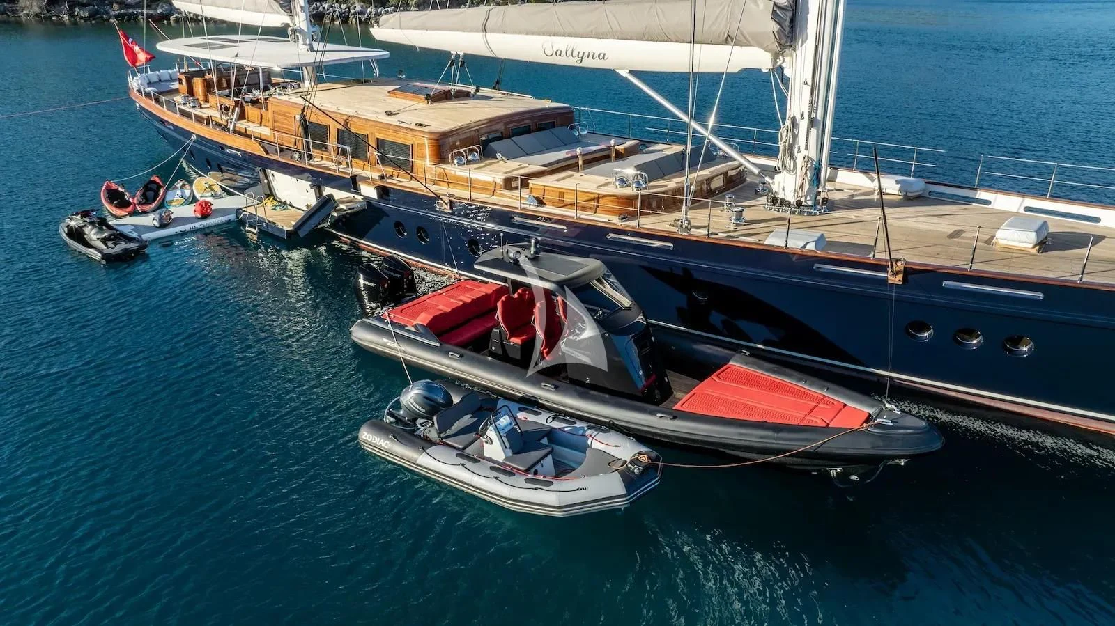boats in the water aboard SALLYNA Yacht for Sale