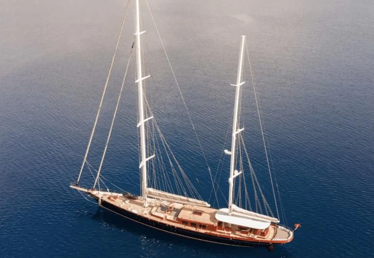 a boat in the water aboard SALLYNA Yacht for Sale