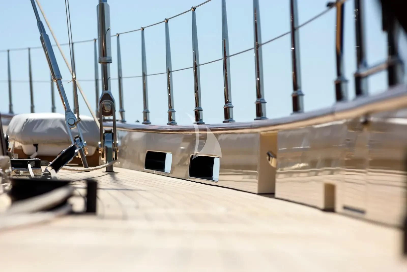 a large metal structure aboard SALLYNA Yacht for Sale