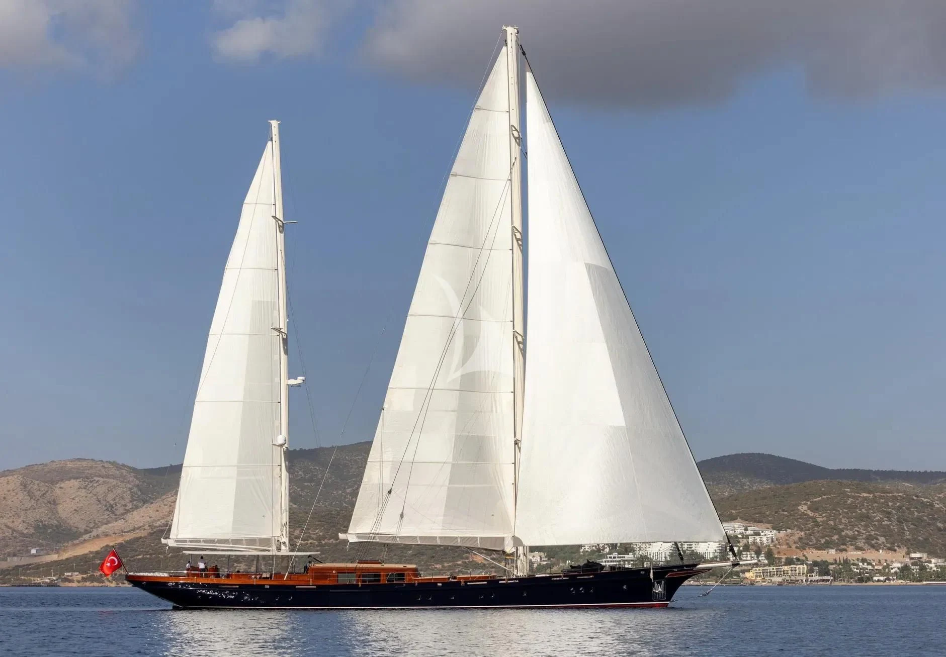 a sailboat on the water aboard SALLYNA Yacht for Sale