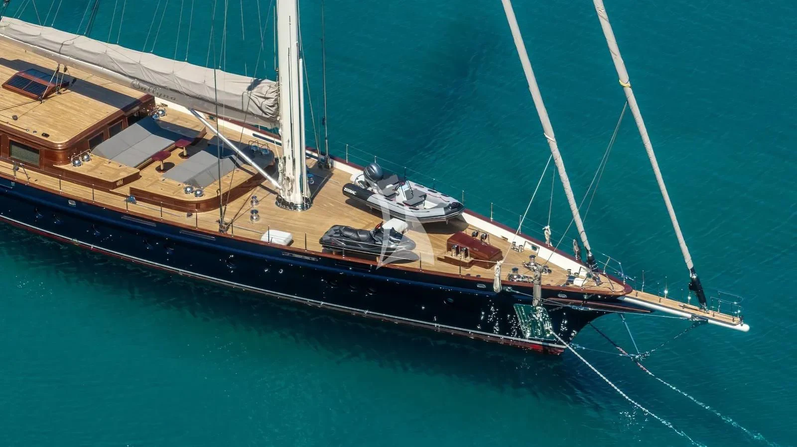 a large boat in the water aboard SALLYNA Yacht for Sale