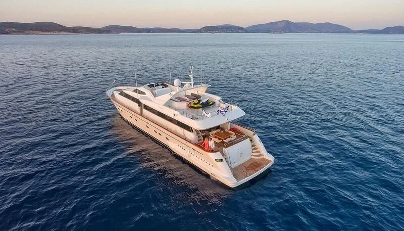 a boat in the water aboard MANTRA Yacht for Sale