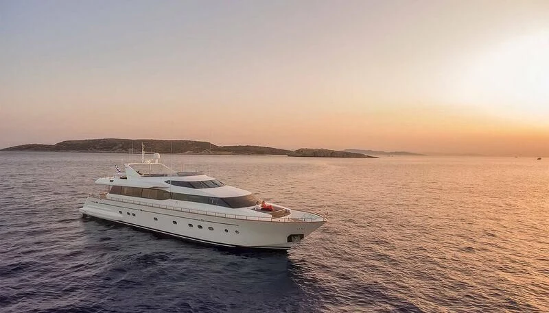 a boat in the water aboard MANTRA Yacht for Sale