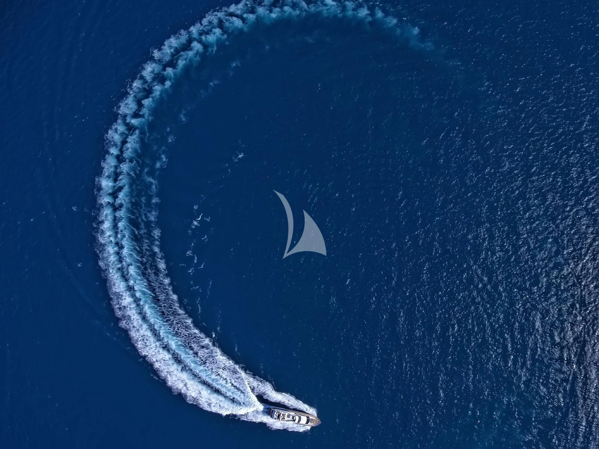 a plane flying over water aboard MANTRA Yacht for Sale