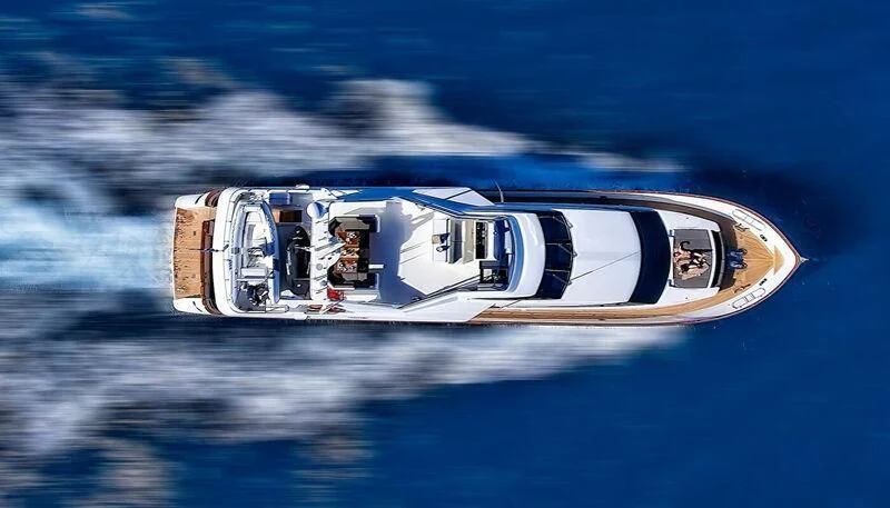 a space ship in space aboard MANTRA Yacht for Sale