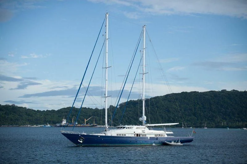 a boat on the water aboard BLUE GOLD Yacht for Sale