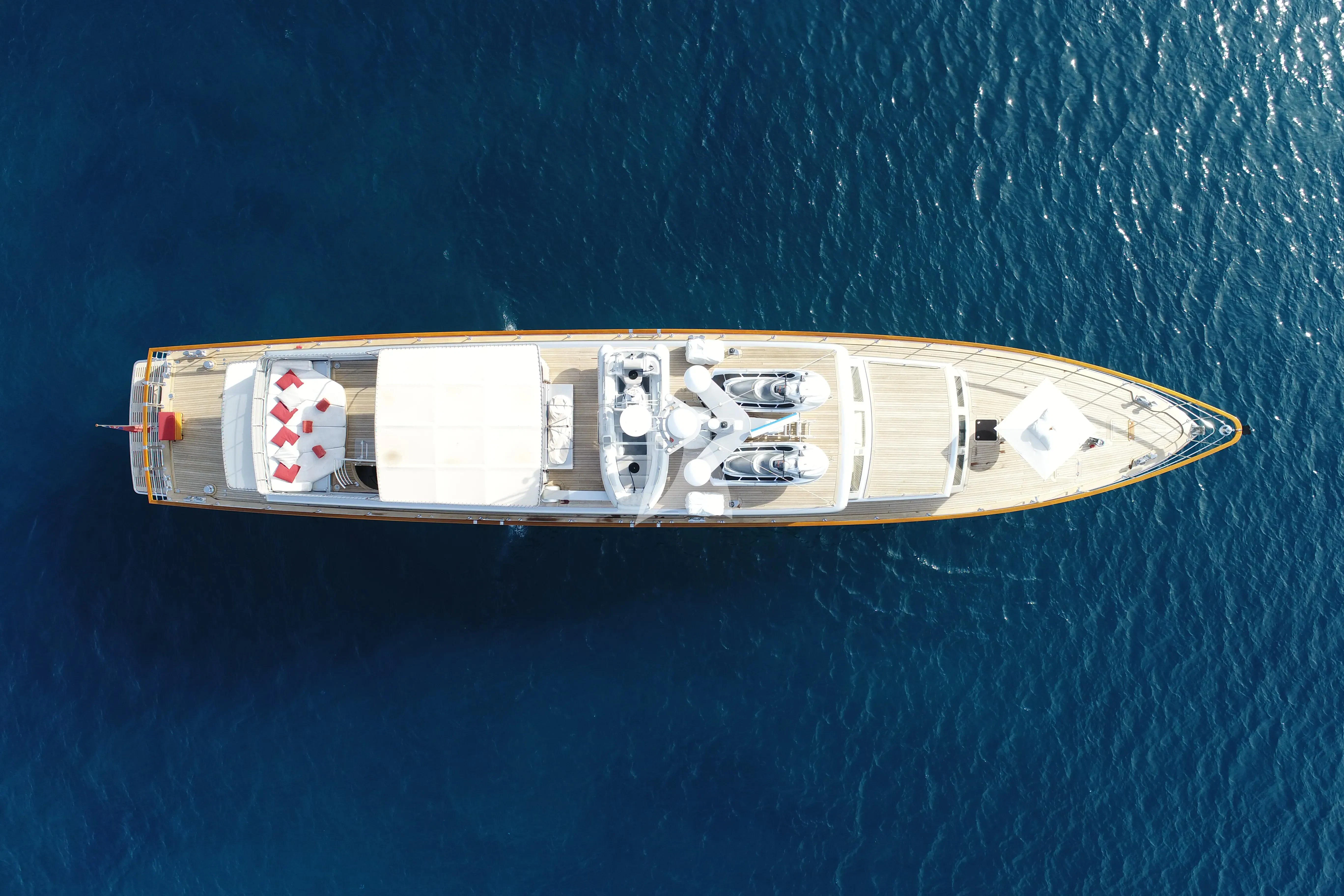 a boat in the water aboard TEMPEST WS Yacht for Charter