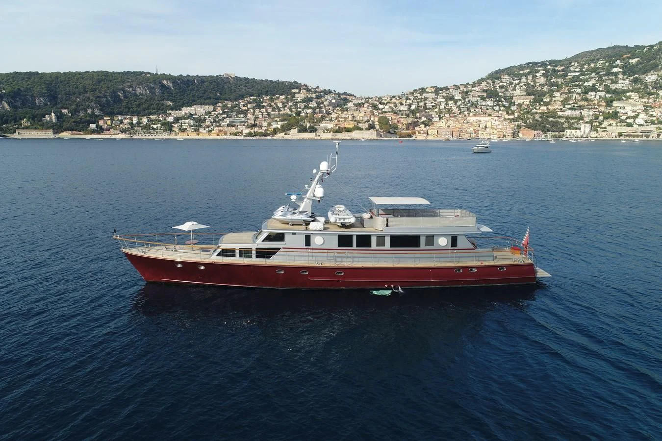 a boat in the water aboard TEMPEST WS Yacht for Charter